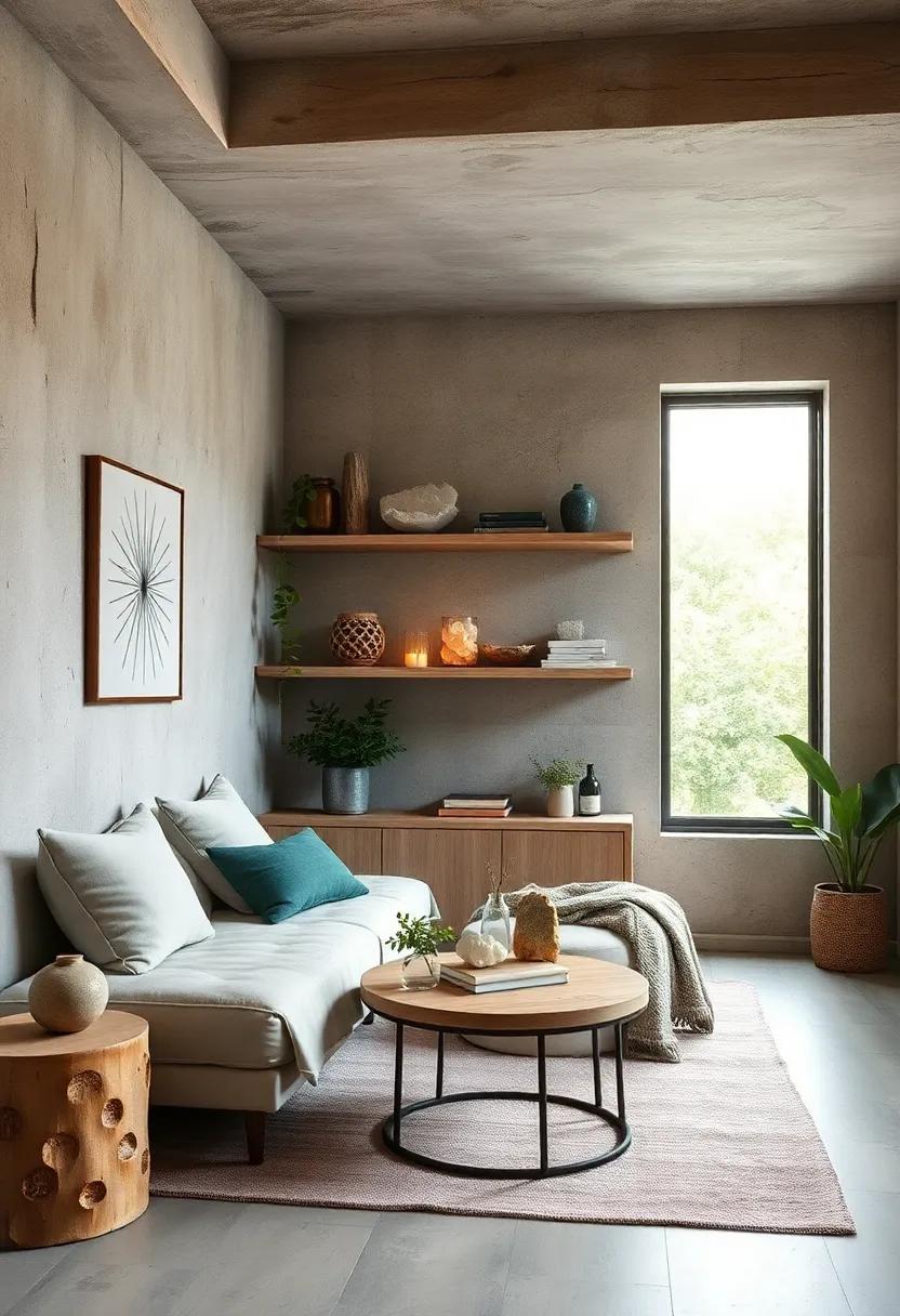 Place crystal or geode decor pieces on shelves to infuse earthy energy and subtle sparkle