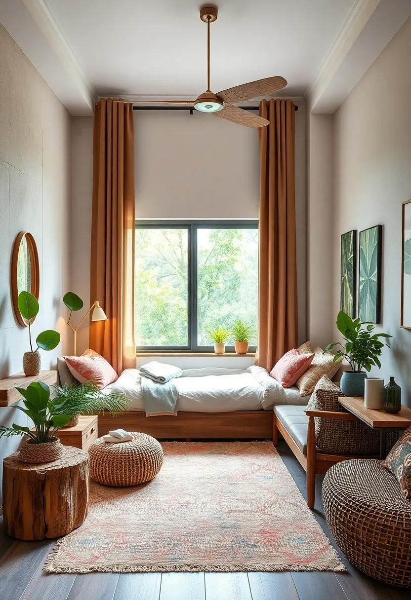 Use reclaimed wood furniture or decor pieces to add rustic charm and sustainable style