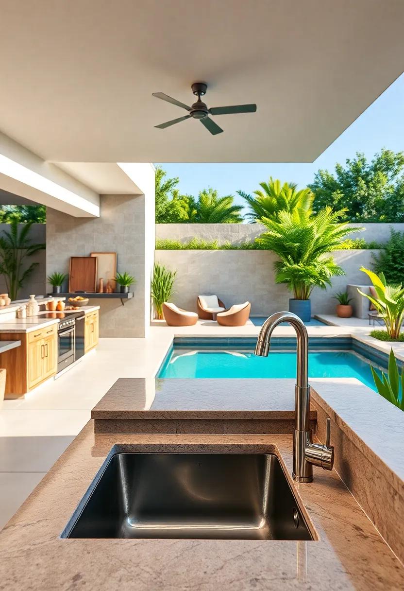 Outdoor Sink with⁢ Running⁤ Water for ⁢Easy cleanup