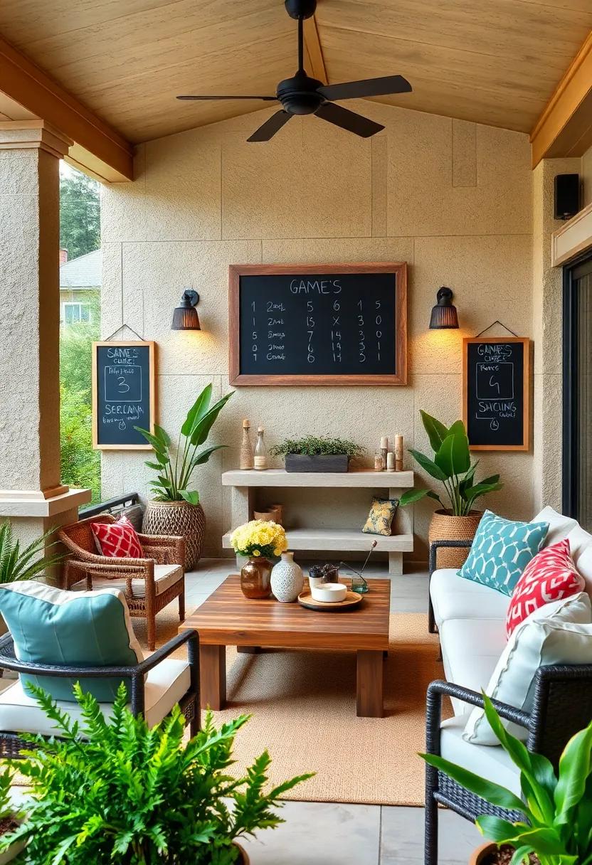 Game Scoreboard: Elevate outdoor game nights by tracking scores on a rustic chalkboard