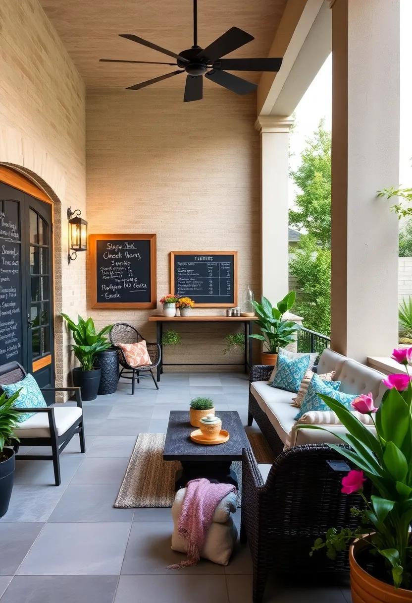 Seasonal Menu Boards: update your chalkboard with daily specials or seasonal recipes to inspire alfresco dining