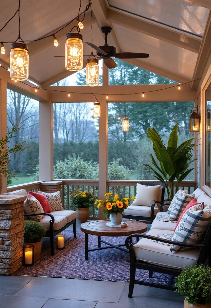 Mason Jar Hanging Lights with ⁢Twinkling LEDs for a Charming Vibe