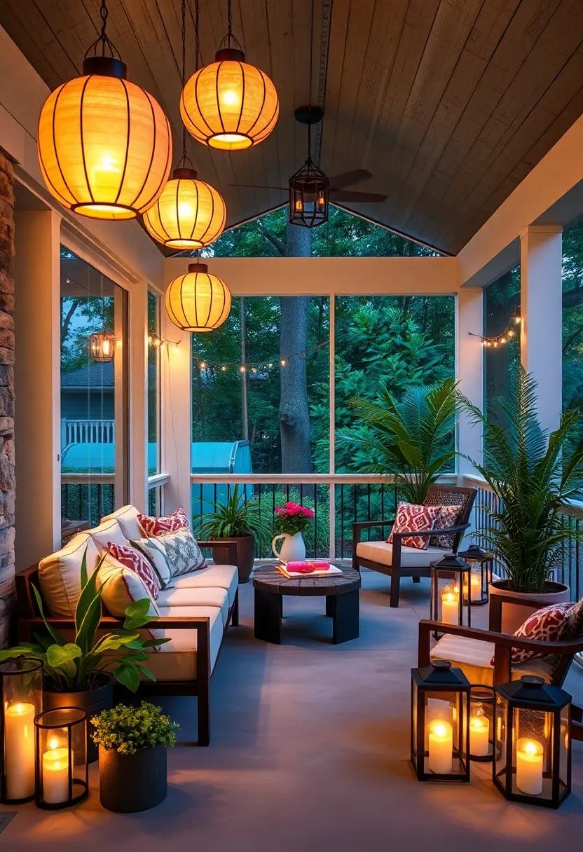 Lantern-Style Pendant Lights to Create a Rustic Ambiance