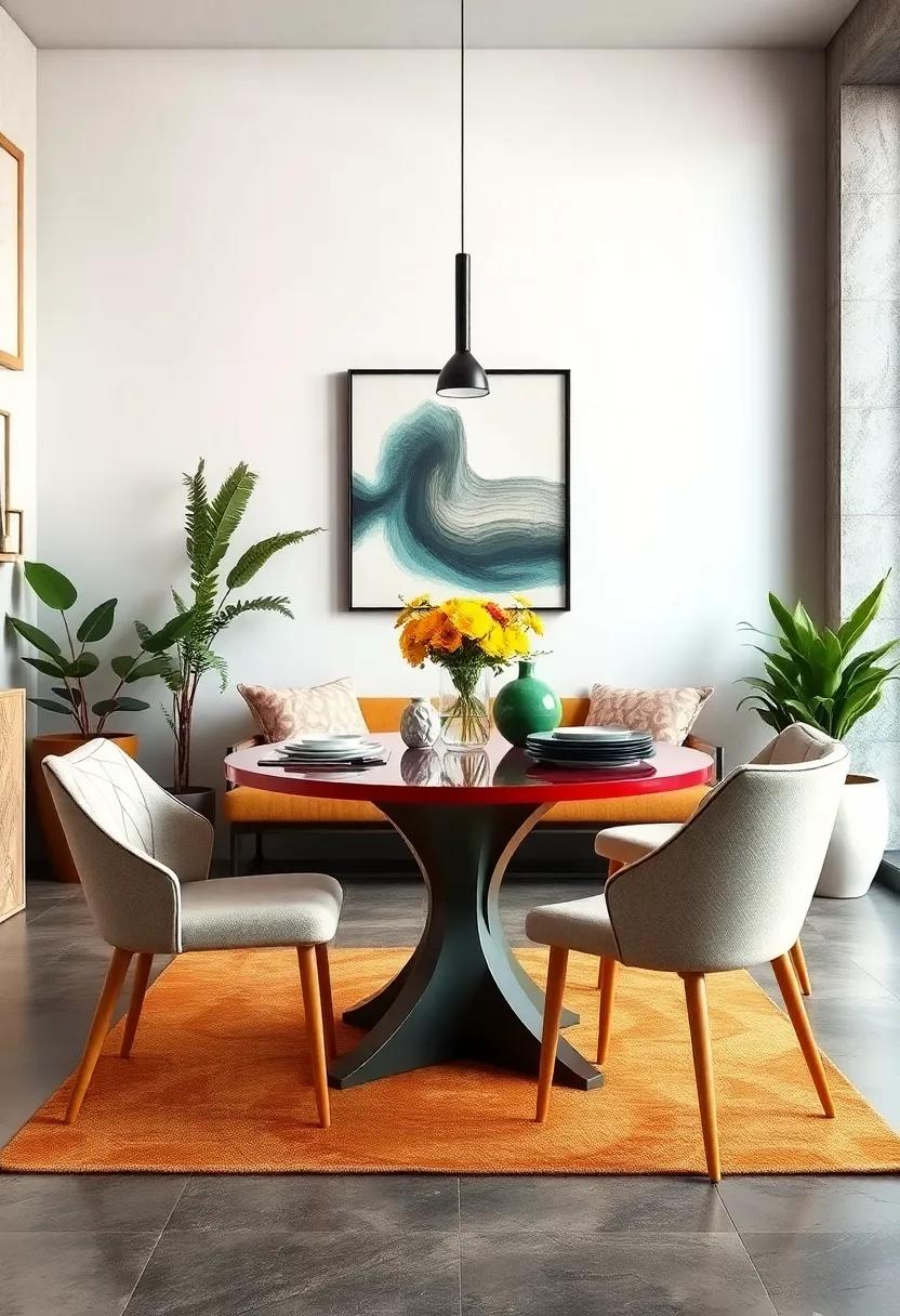 Brightly Painted Tables to add a Pop of Color
