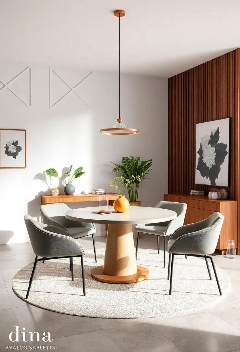 Round pedestal Tables to enhance Movement and Flow