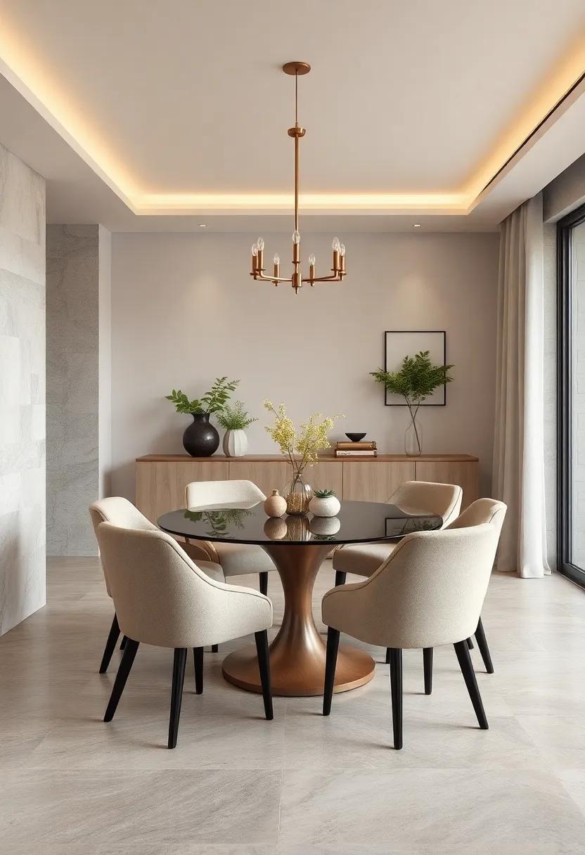 Upholstered Dining Chairs With Minimal Table Footprint