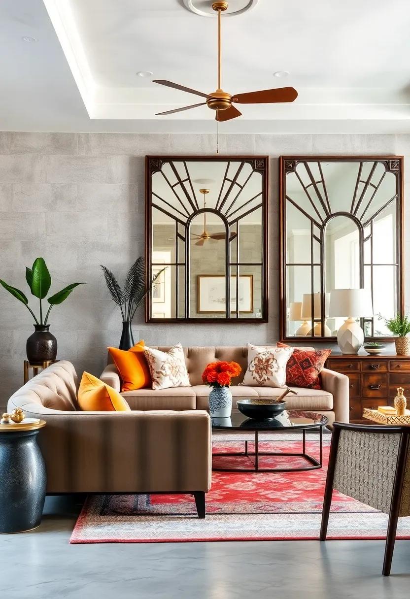 Art Deco Mirror Panels