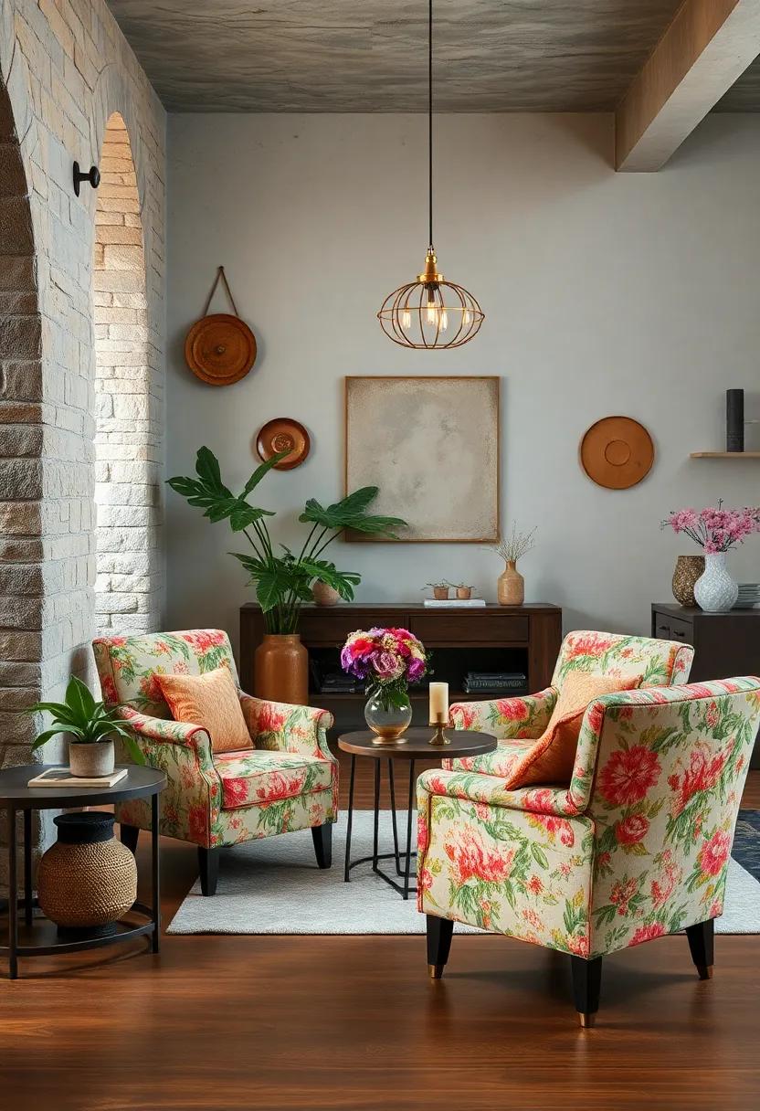 Floral Chintz Upholstered Chairs