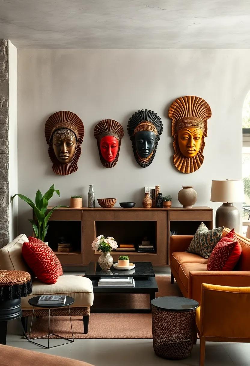 Hand-Carved African Masks