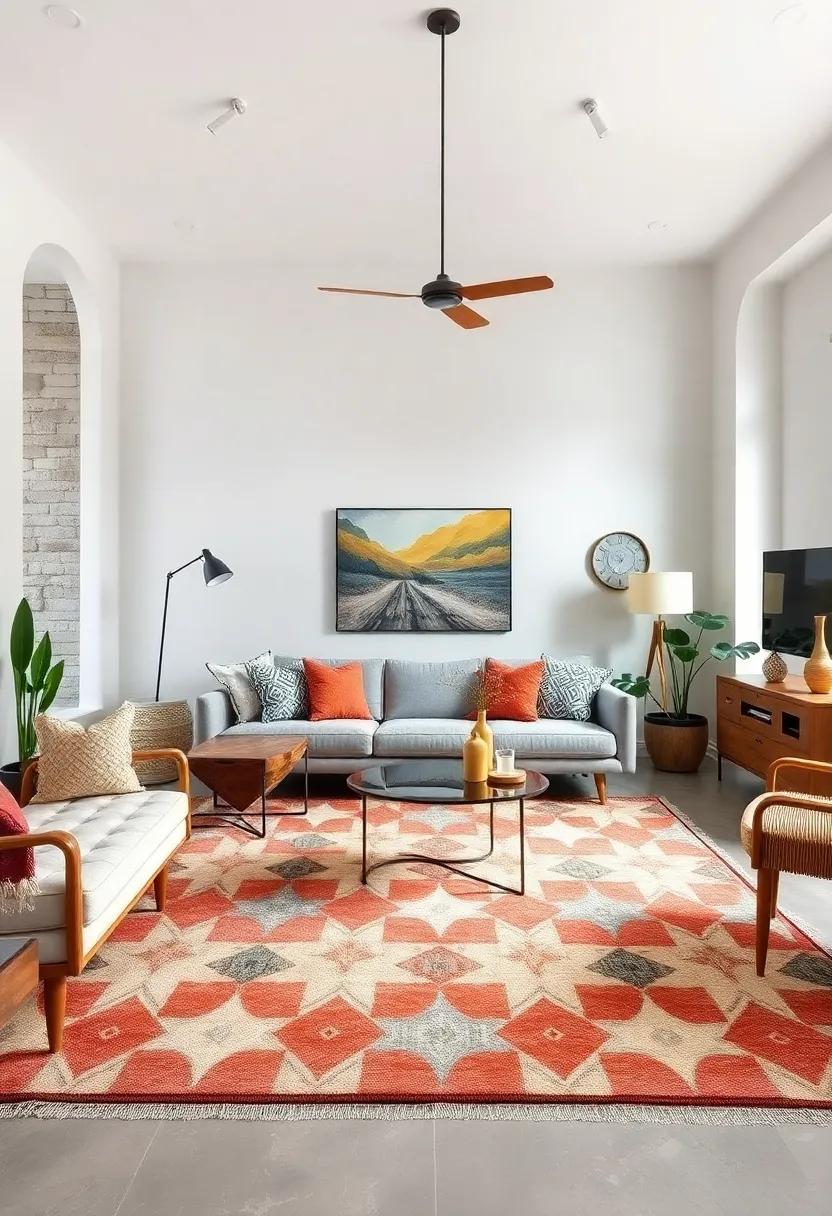 Retro Geometric Area Rugs