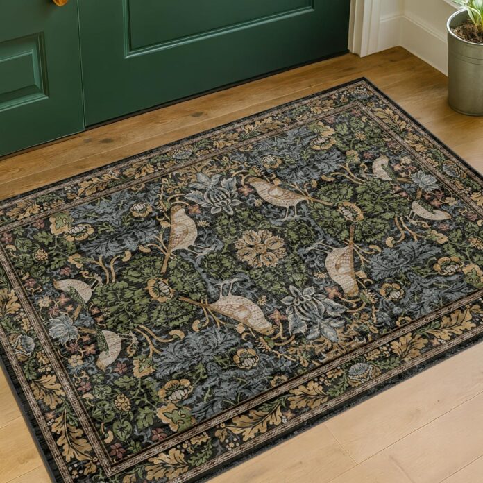 Why We Love Our Washable Vintage Floral Rug for Entryways