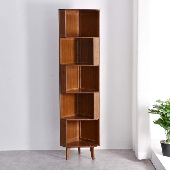 How Our 5-Tier Bamboo Shelf Maximizes Corner Space Elegantly
