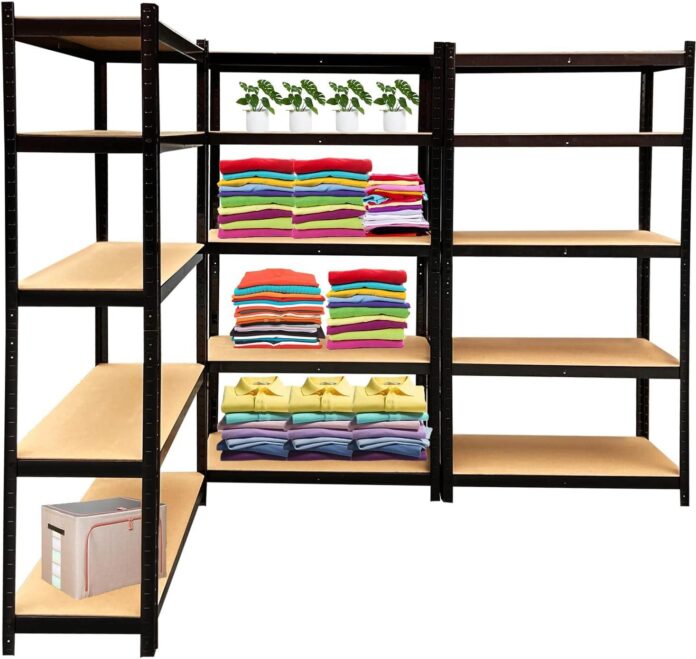 How We Organized Our Space with the 80″ 5-Tier Shelf Rack