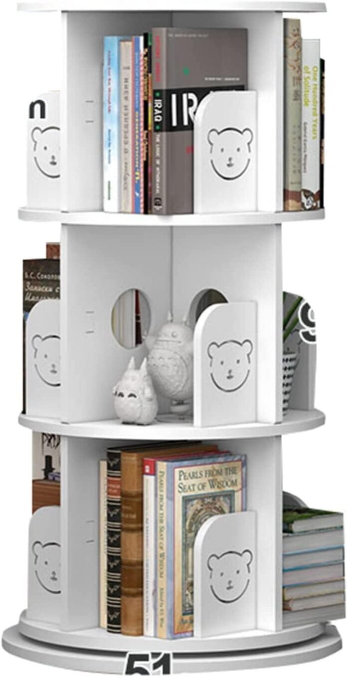 How We Organized Our Space with the 3-Tier 360° Rotating Bookcase