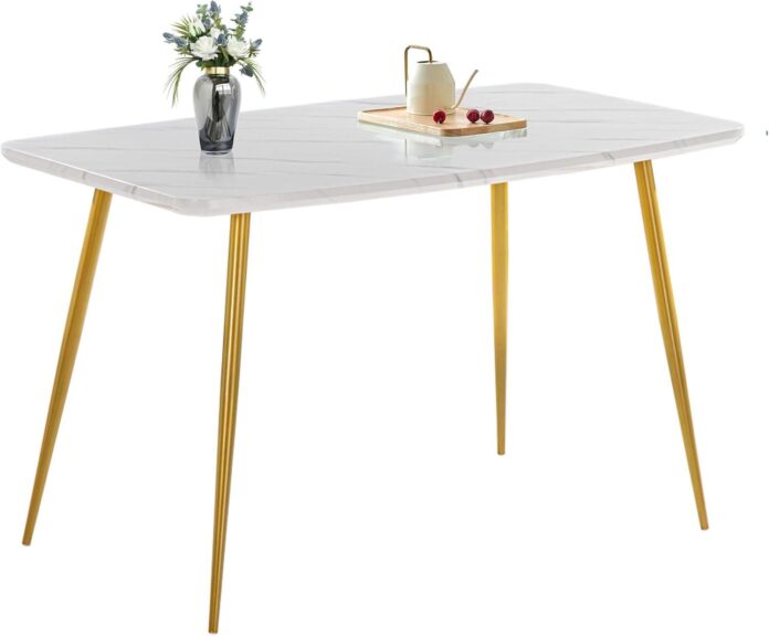 Bringing Style and Function: Our Take on the 47-Inch Faux Marble Dining Table