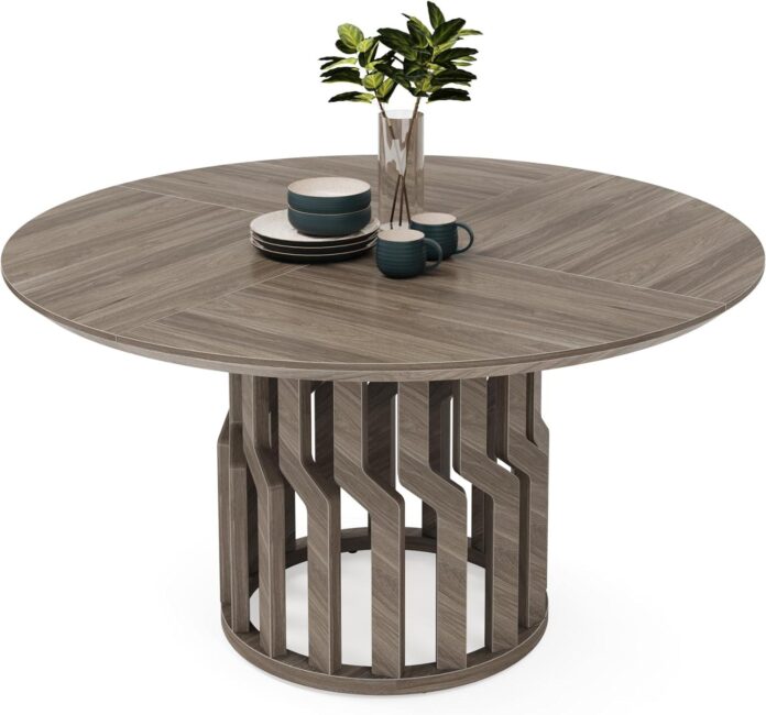 Gathering Around the LITTLE TREE 47″ Gray Round Dining Table: Our Thoughts