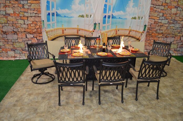 Gathered Around Elegance: Exploring the Grand Tuscany 9pc Outdoor Dining Set