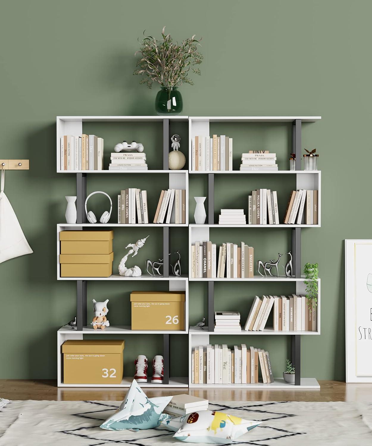 Our Take on the Gadroad 5-Tier S-Shaped Bookcase: Stylish & Sturdy