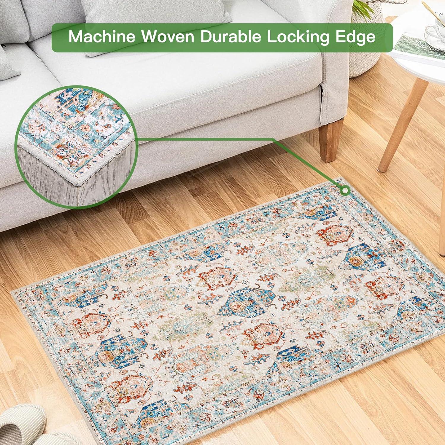 why We Love the NURTUDIS 8'x10' Washable Vintage Rug