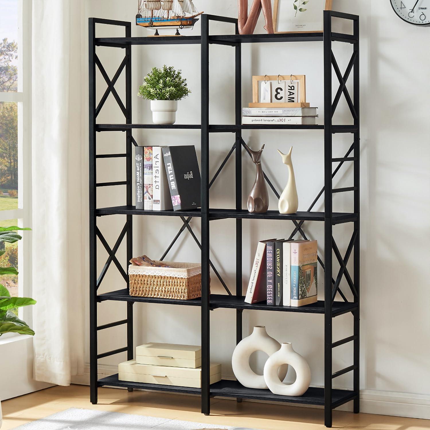 Our take⁣ on the HOMBAZAAR 5-Tier Industrial Bookshelf: Sturdy & Stylish