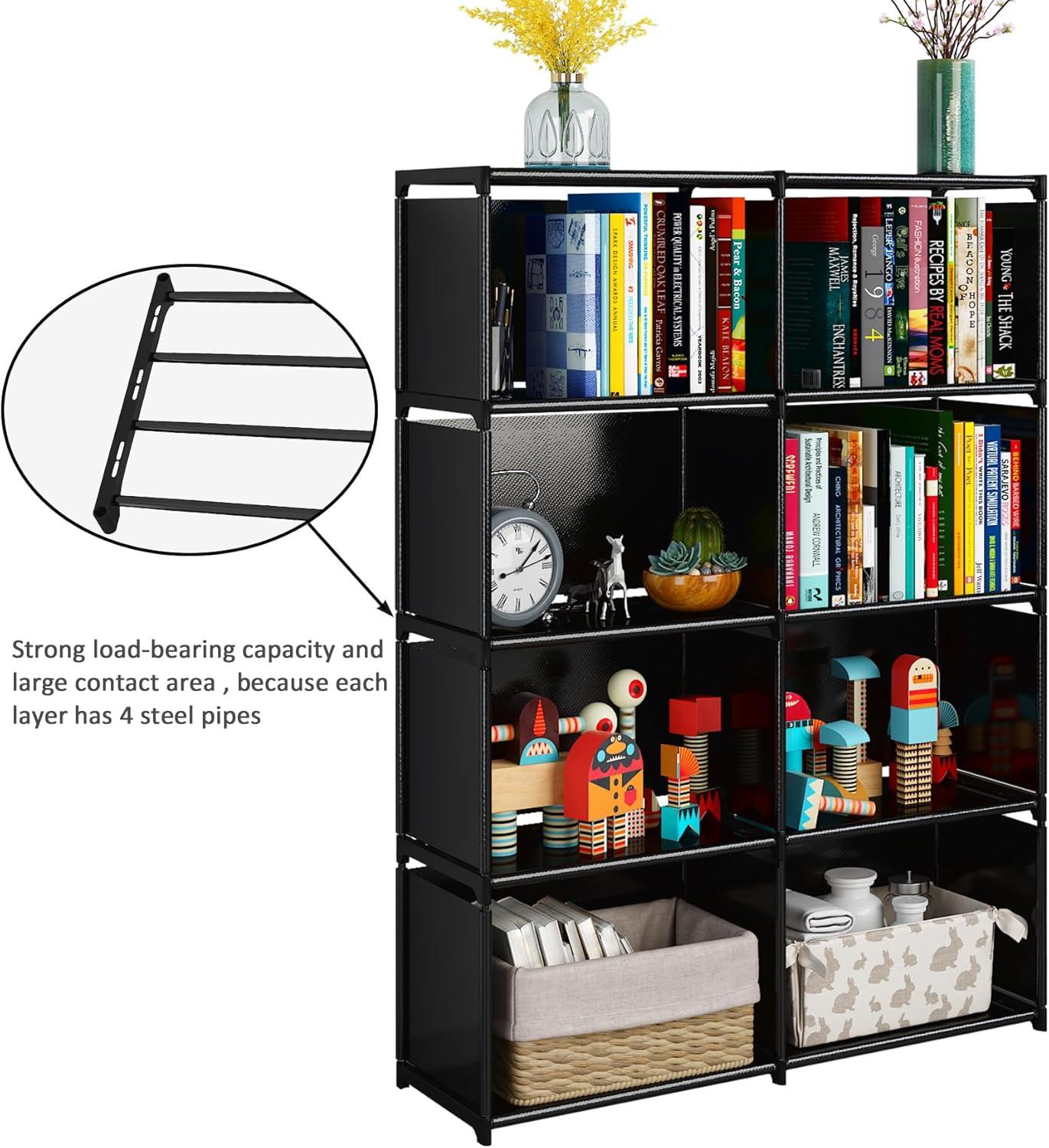How We Organized Our Space with JIUYOTREE's 5-Tier Portable Bookshelf