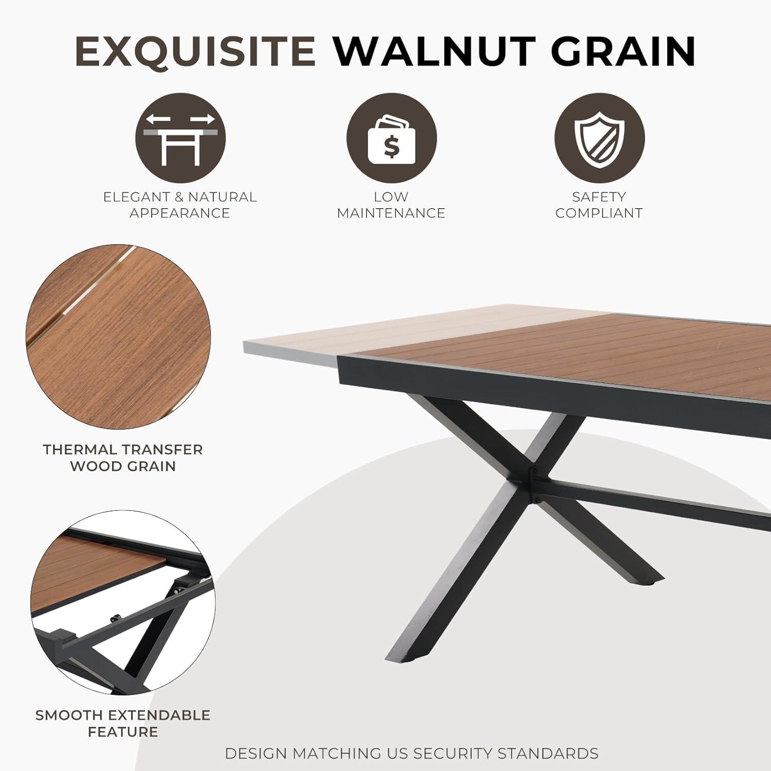 Spacious & Stylish Patio Set Perfect for Outdoor Dining Fun