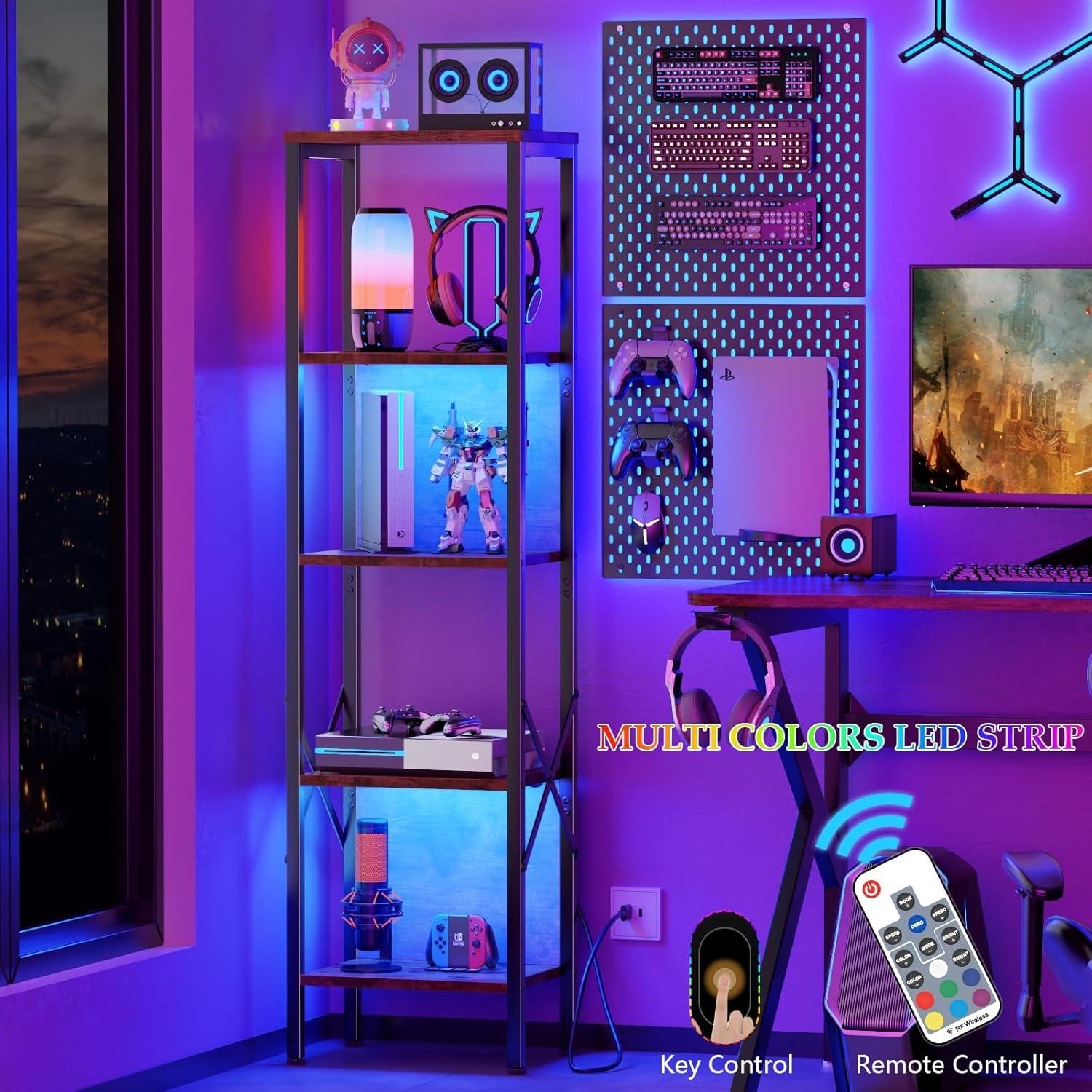 How We Organized Our ⁤Space with ⁢Furologee's‌ LED 5-Tier Shelf