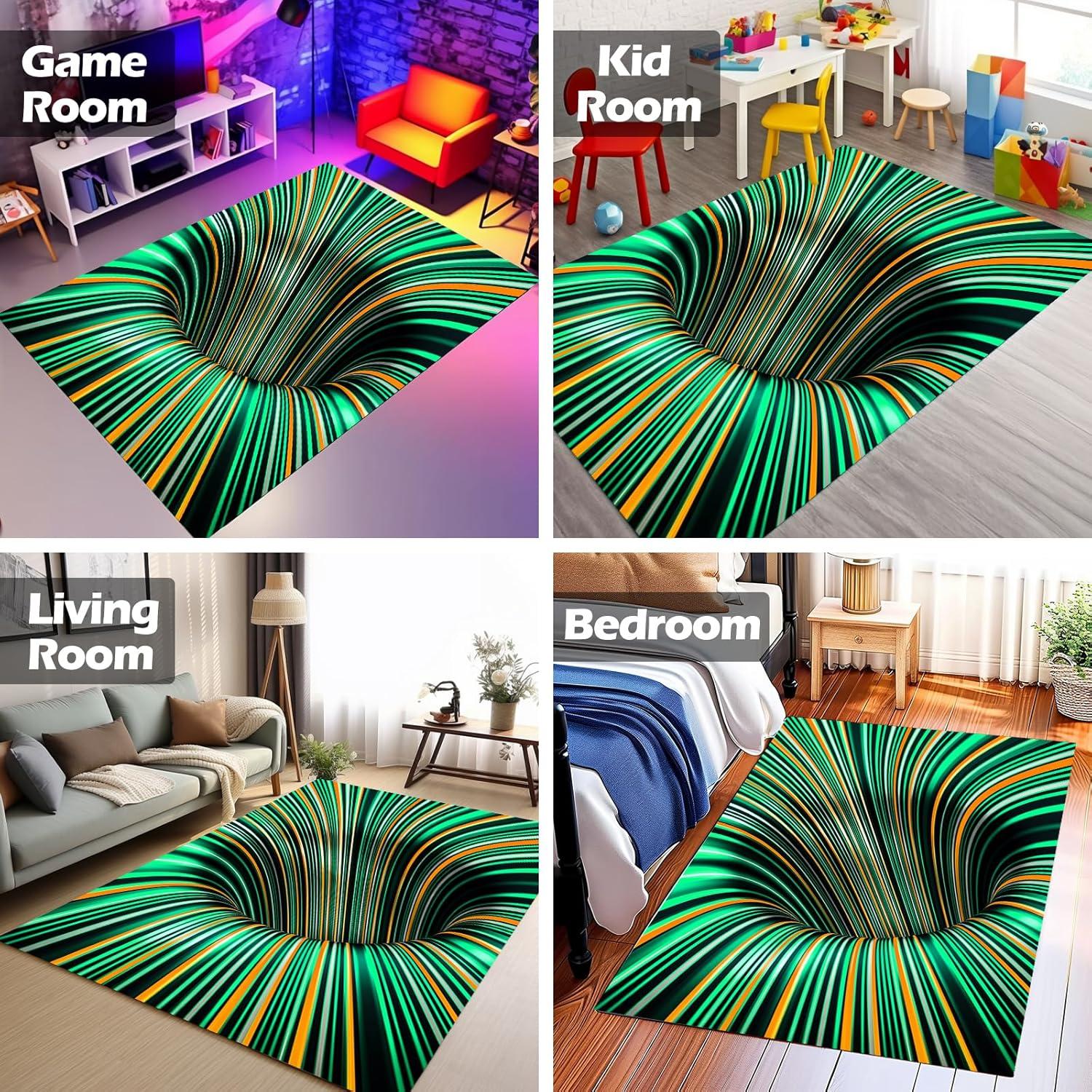 Why We're Loving This 3D Optical Illusion Rug in Our Space