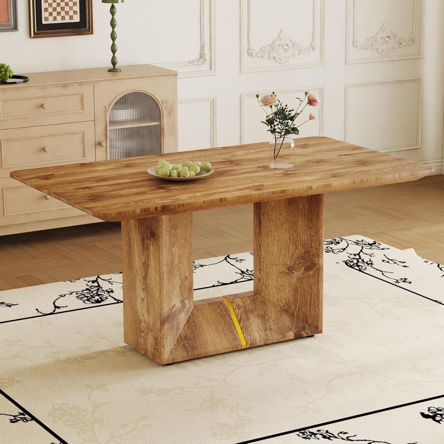 Gather 'Round: Exploring a Stylish & Sturdy‌ 63-Inch Farmhouse Dining Table