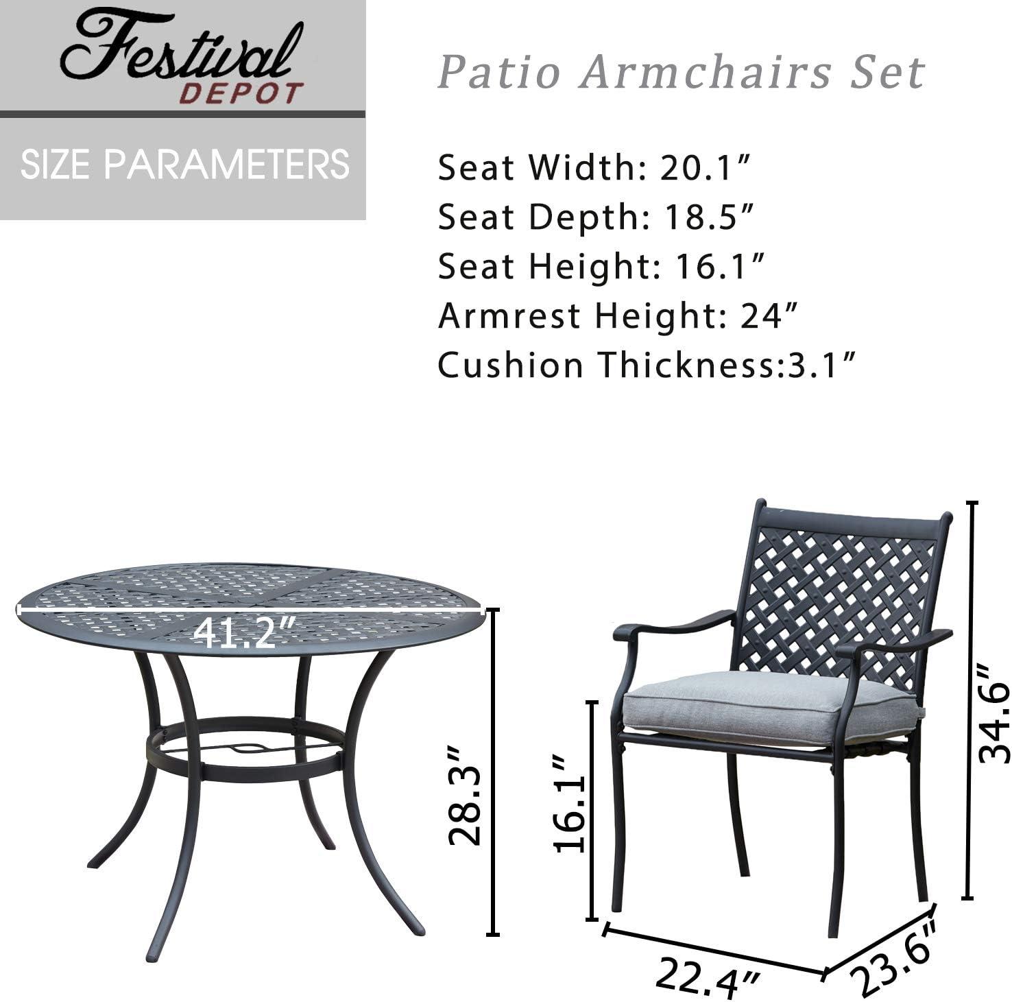 Enjoying Outdoor Moments with Festival Depot's Stylish 5-Piece Patio Set