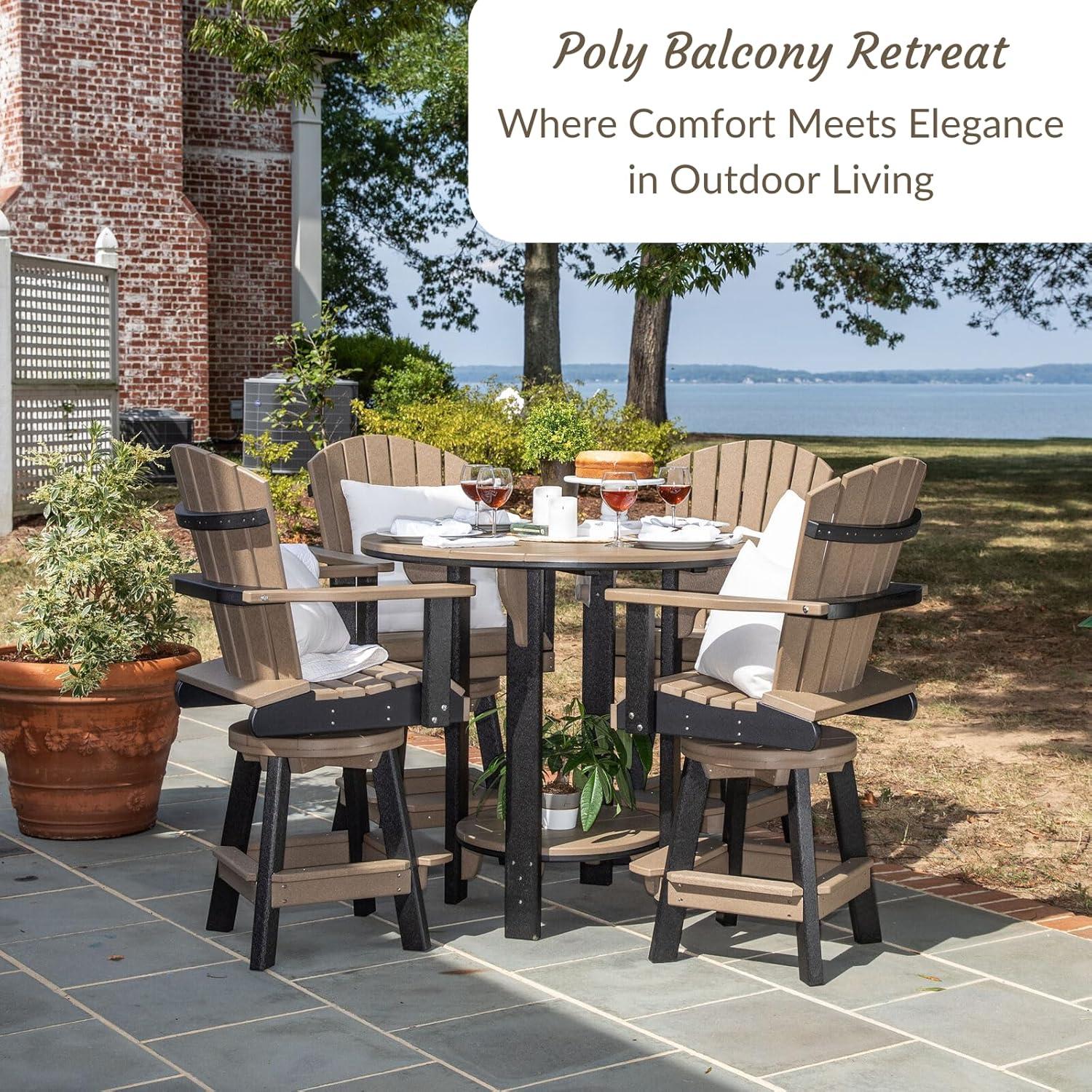Balcony Dining Set with Swivel Chairs: Durable & Eco-Friendly