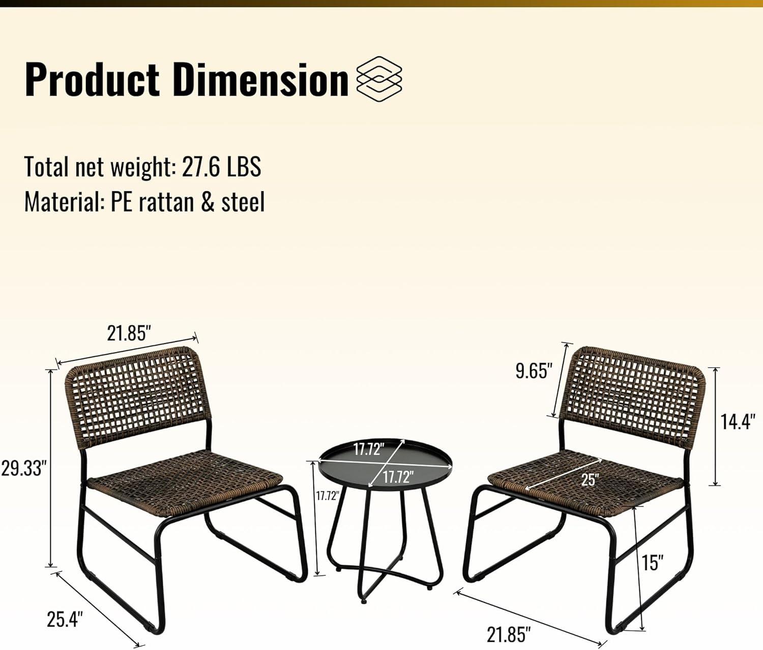 Cozy & Stylish: Exploring a 3-Piece Outdoor Rattan Set