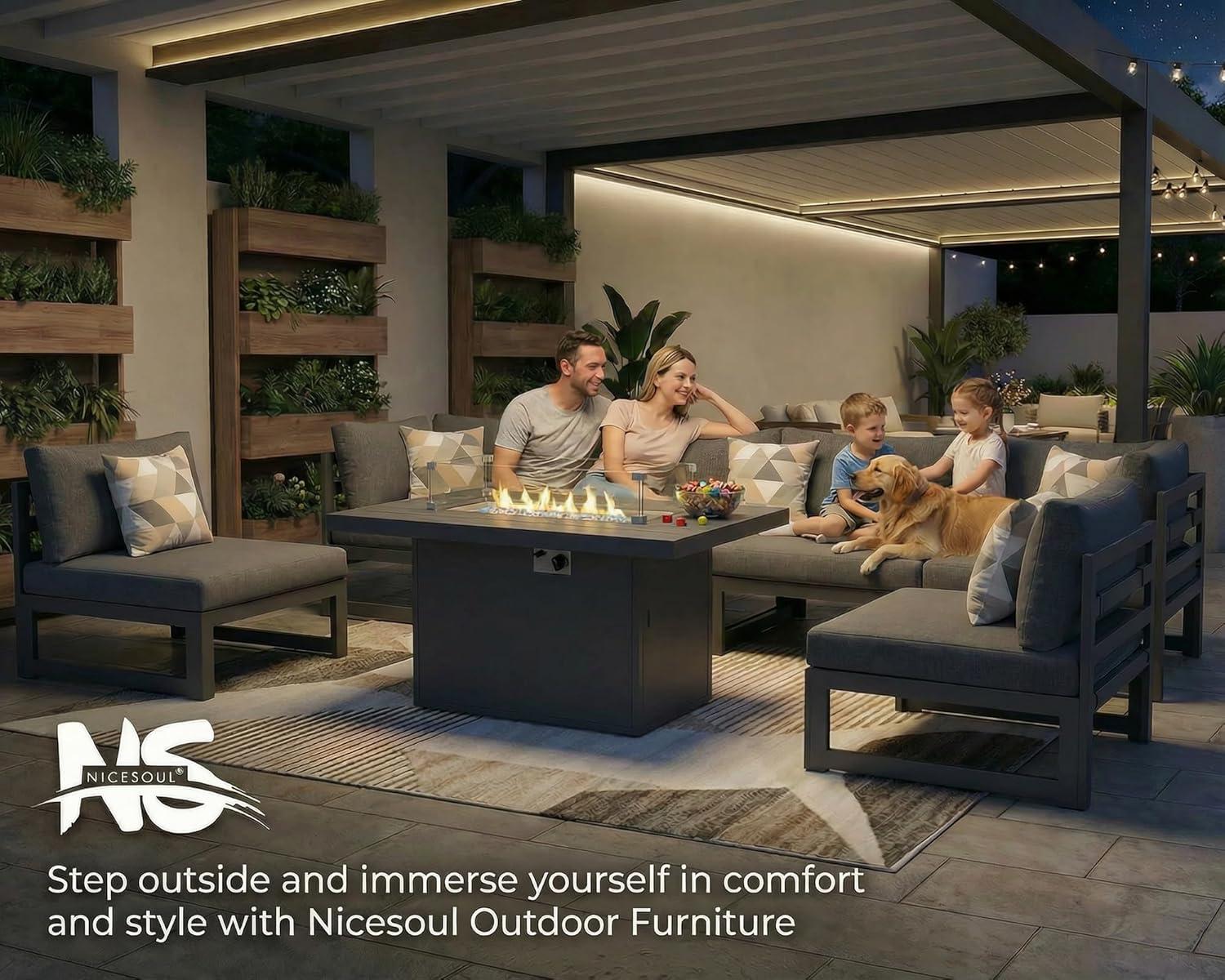 Creating Cozy Comfort‍ and Warmth with NICESOUL's Aluminum ⁣Outdoor Set