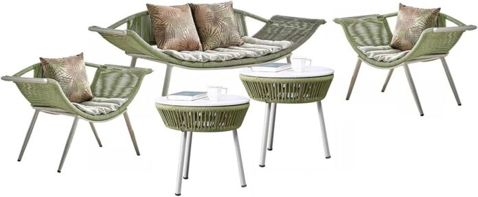 Creating Cozy Outdoor Corners With A 5 Piece Green Patio Set