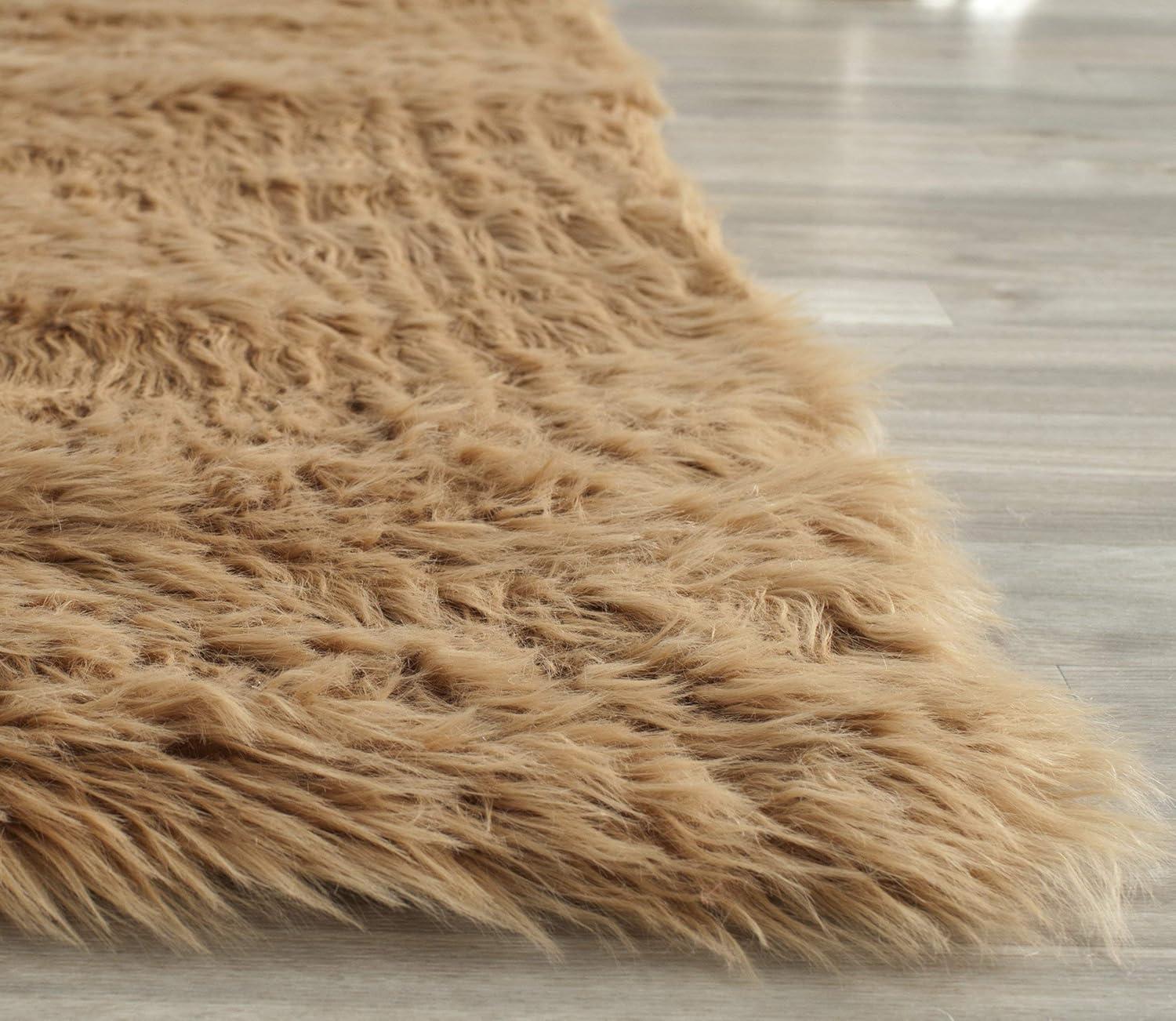 Elevate our Space with the Silky Plushness of Safavieh's Camel rug