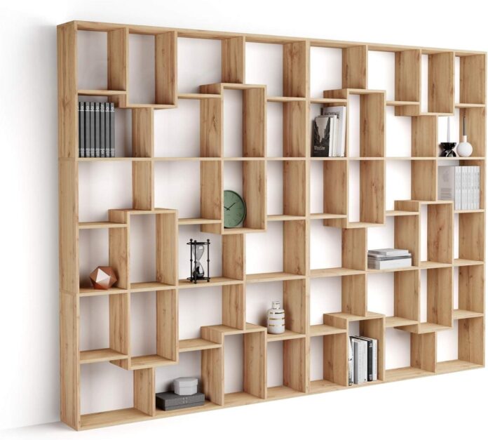 Elevate Any Room With The Rustic Oak Iacopo Xl Bookcase From Italy