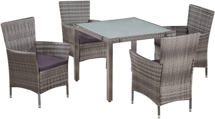 Elevate Outdoor Dining With This Cozy 5 Piece Rattan Set