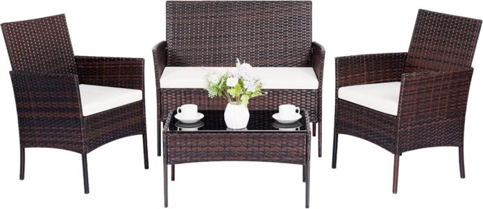 Elevate Outdoor Relaxation With Durable Pe Rattan Patio Set