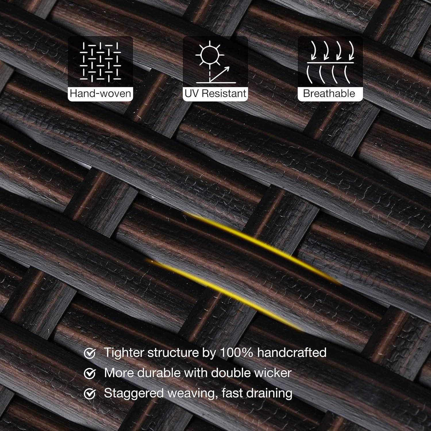 Enjoy Outdoor Dining with PHI​ VILLA's Sturdy 5-Piece Set