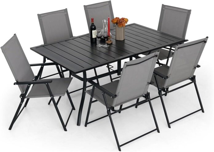 Gather Around Exploring A Stylish 7 Piece Folding Patio Set