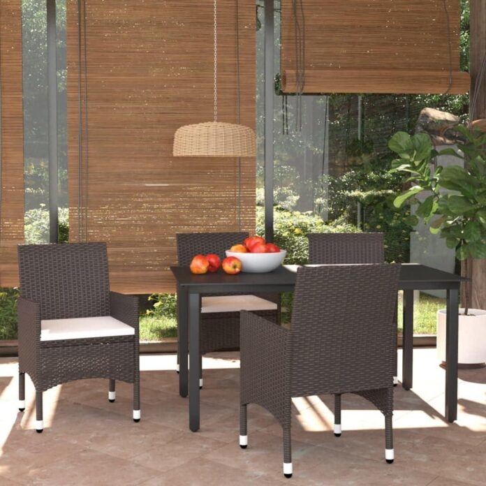 Gather In Style Experiencing Comfort With A Chic 5 Piece Patio Set