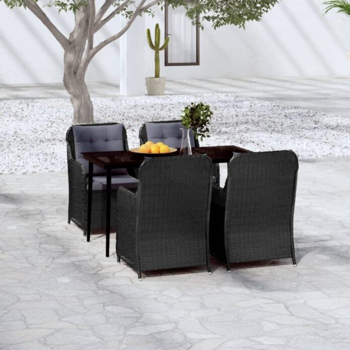 Gathered Comfort Exploring The Yaff 5 Piece Black Patio Set