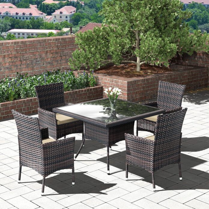 Gathering Comfortably Exploring A Stylish 5 Piece Patio Dining Set
