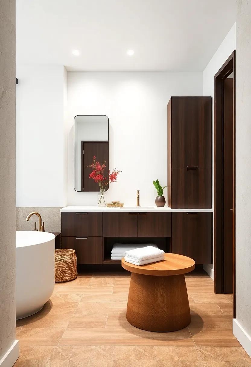 Pearl White and chocolate Brown: Bright, pearl-white walls balanced by deep chocolate cabinetry create a mouthwatering blend of light and dark