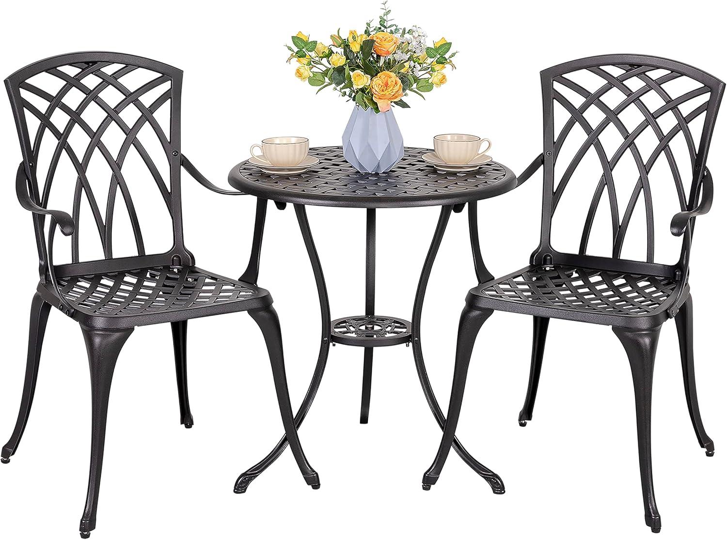 How NUU GARDEN's Cast Aluminum Bistro Set​ Elevates​ Small Spaces