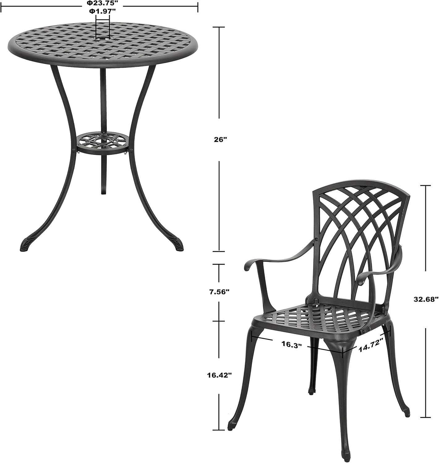 How NUU GARDEN's Cast Aluminum Bistro ​Set Elevates Small Spaces