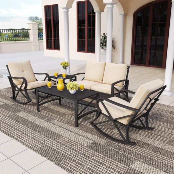 Patiofestival 5 Pcs Set Comfort And Style For Outdoor Chats Patiofestival 5 Pcs Set Comfort And Style For Outdoor Chats