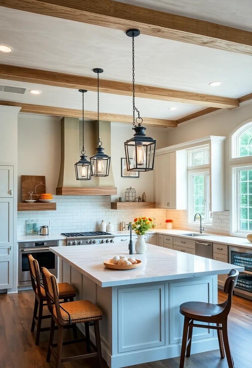 Hand-Blown Colored Glass: Vibrant, hand-blown‍ colorful glass shades add a playful pop​ of color and individuality to your‌ kitchen island