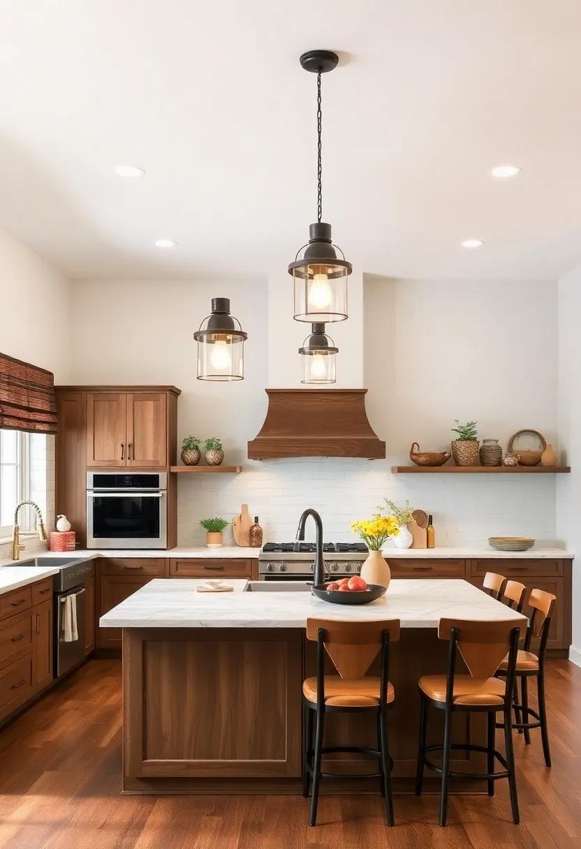 Rustic Wood and Iron Fixtures: combining natural wood with wrought iron,​ these pendants introduce warmth and ⁤charm to farmhouse-inspired culinary spaces
