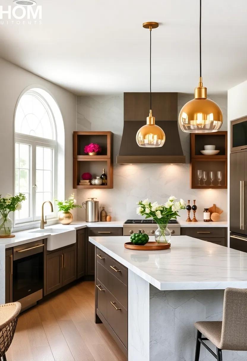 Brass Art Deco Fixtures: Elegant ⁢brass ⁤designs ‌inspired by Art Deco detailing bring ⁤a glamorous yet restrained charm to your kitchen island